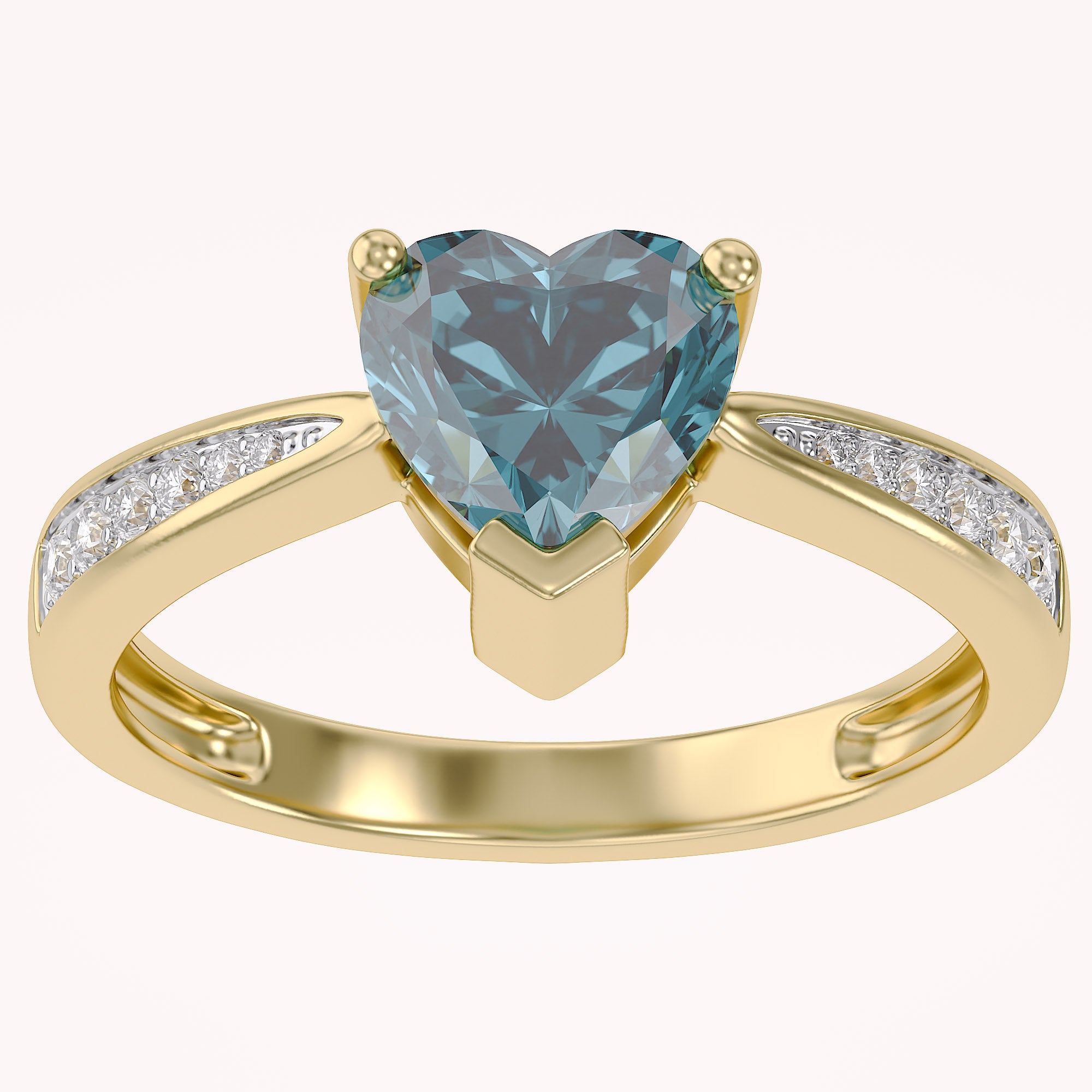 Solitaire Heart Promise Ring for Women