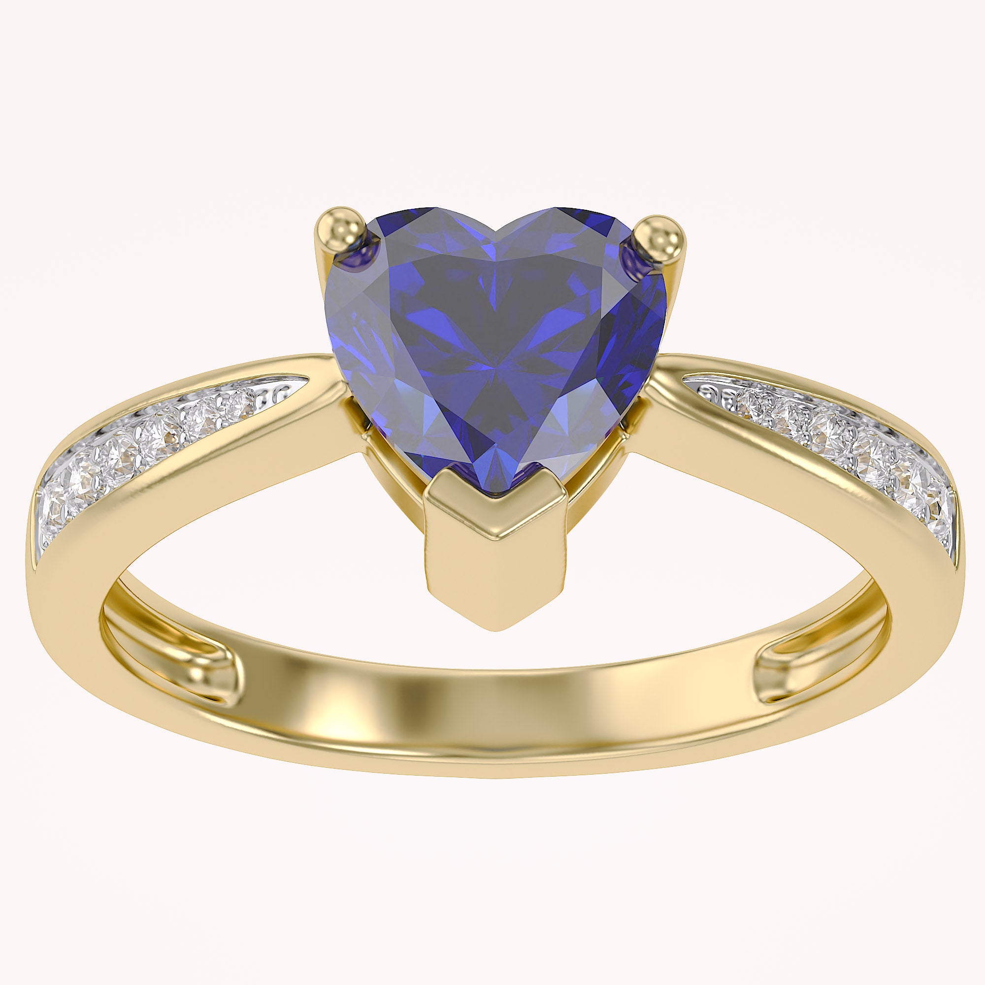 Solitaire Heart Promise Ring for Women
