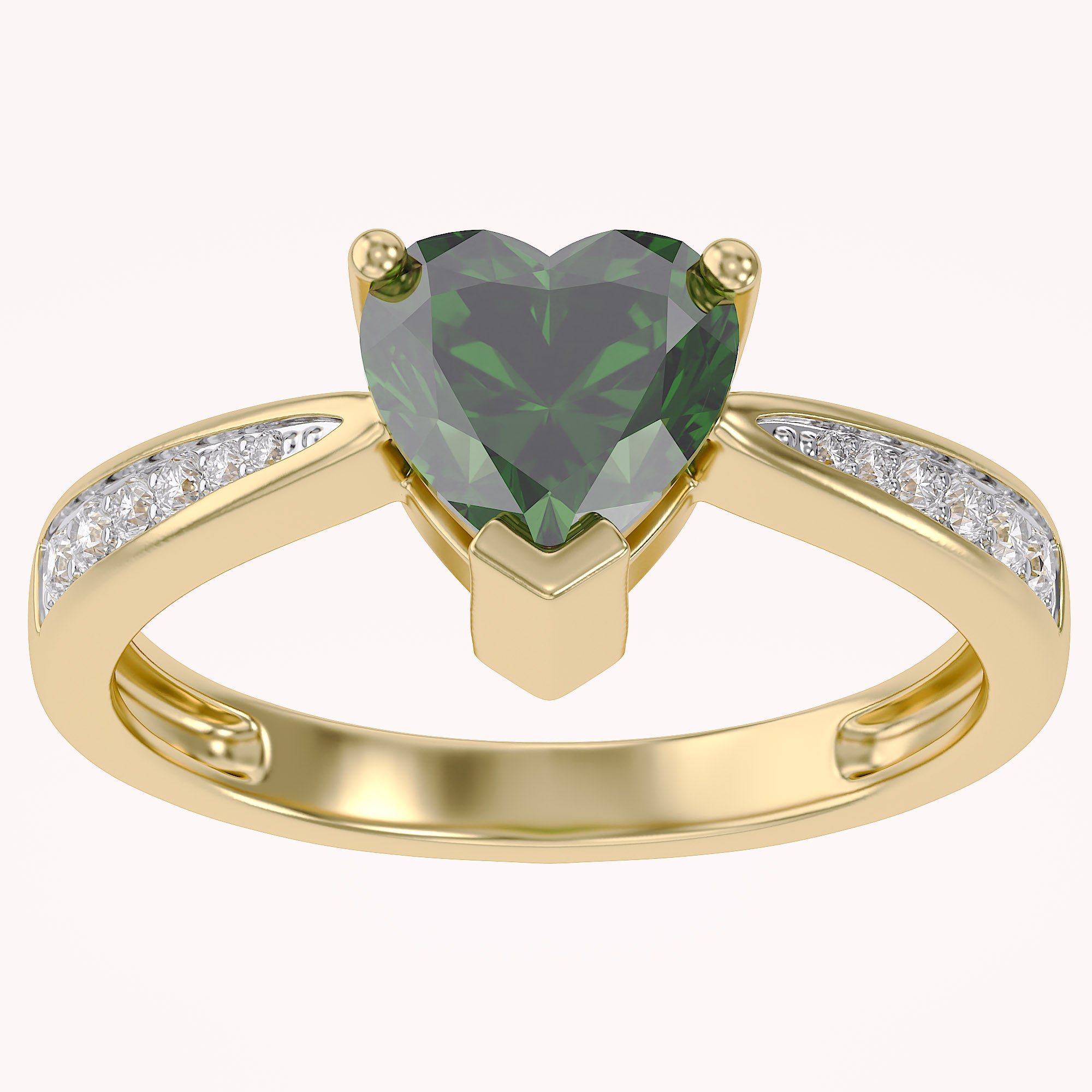 Solitaire Heart Promise Ring for Women