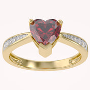 Solitaire Heart Promise Ring for Women