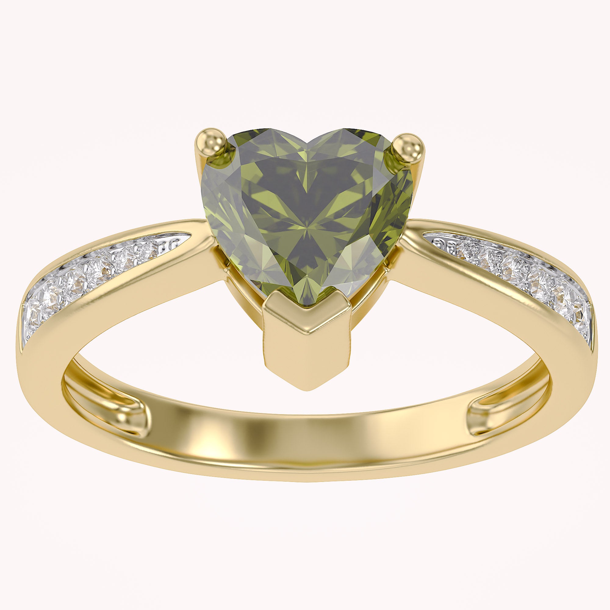 Solitaire Heart Promise Ring for Women
