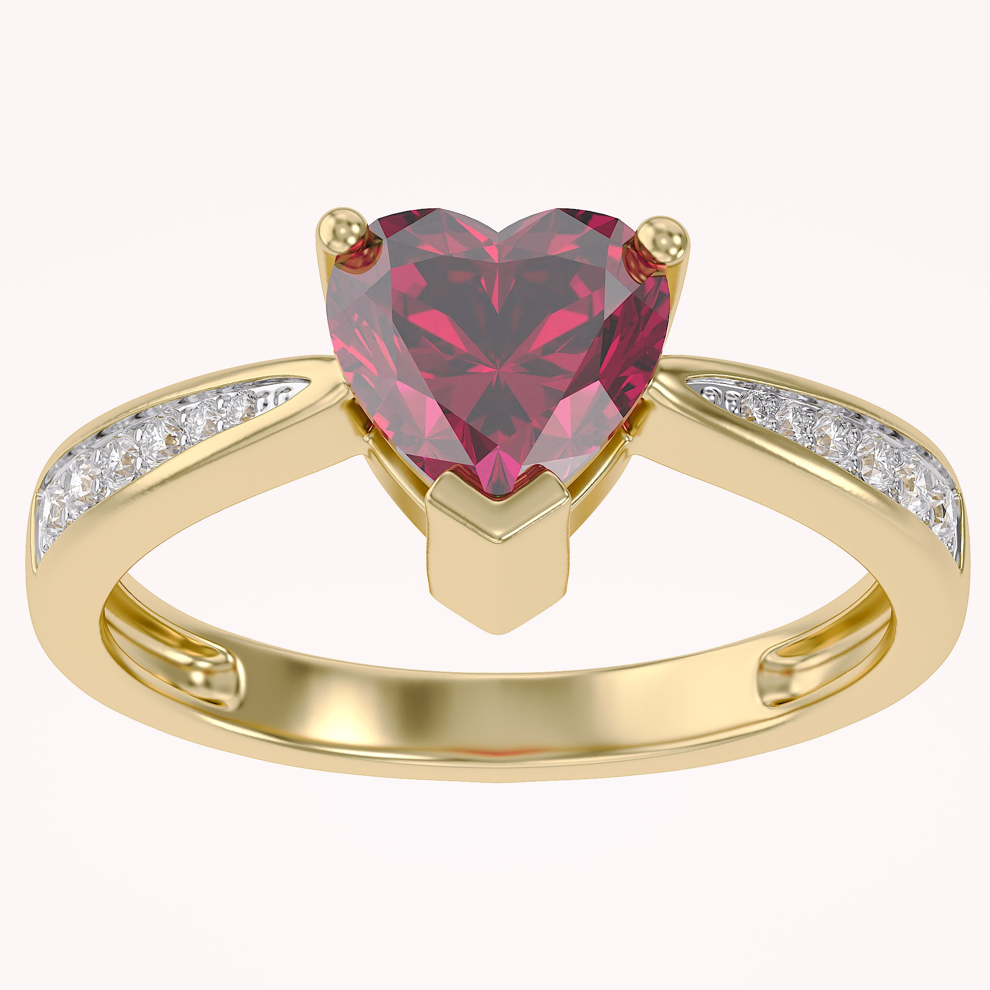 Solitaire Heart Promise Ring for Women
