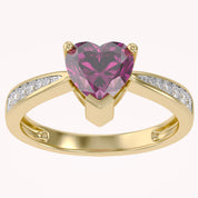 Solitaire Heart Promise Ring for Women