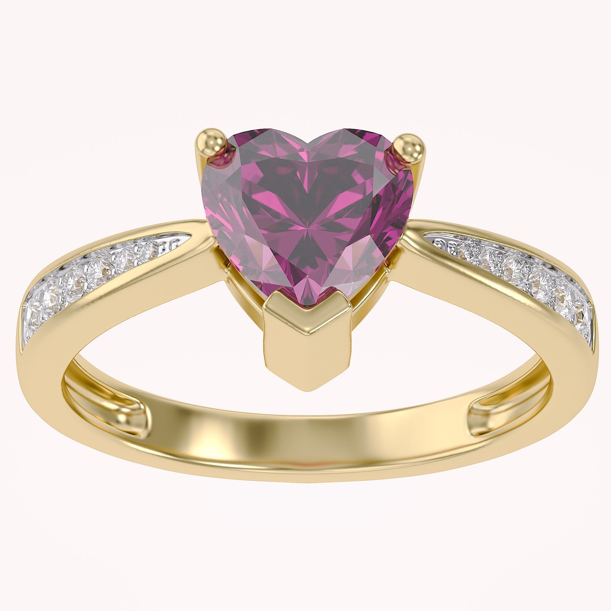 Solitaire Heart Promise Ring for Women