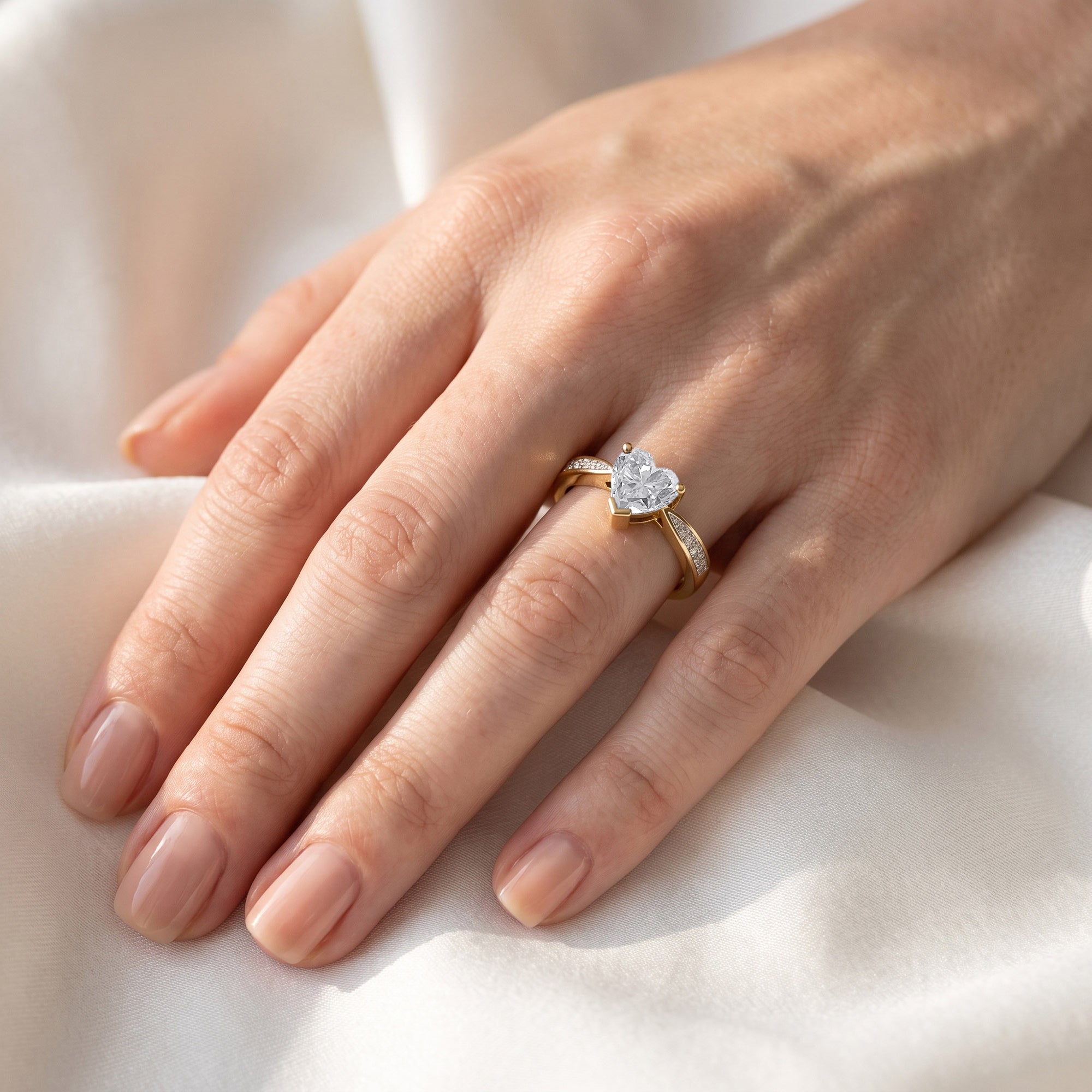 Solitaire Heart Promise Ring for Women