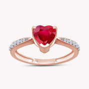 Solitaire Heart Promise Ring for Women
