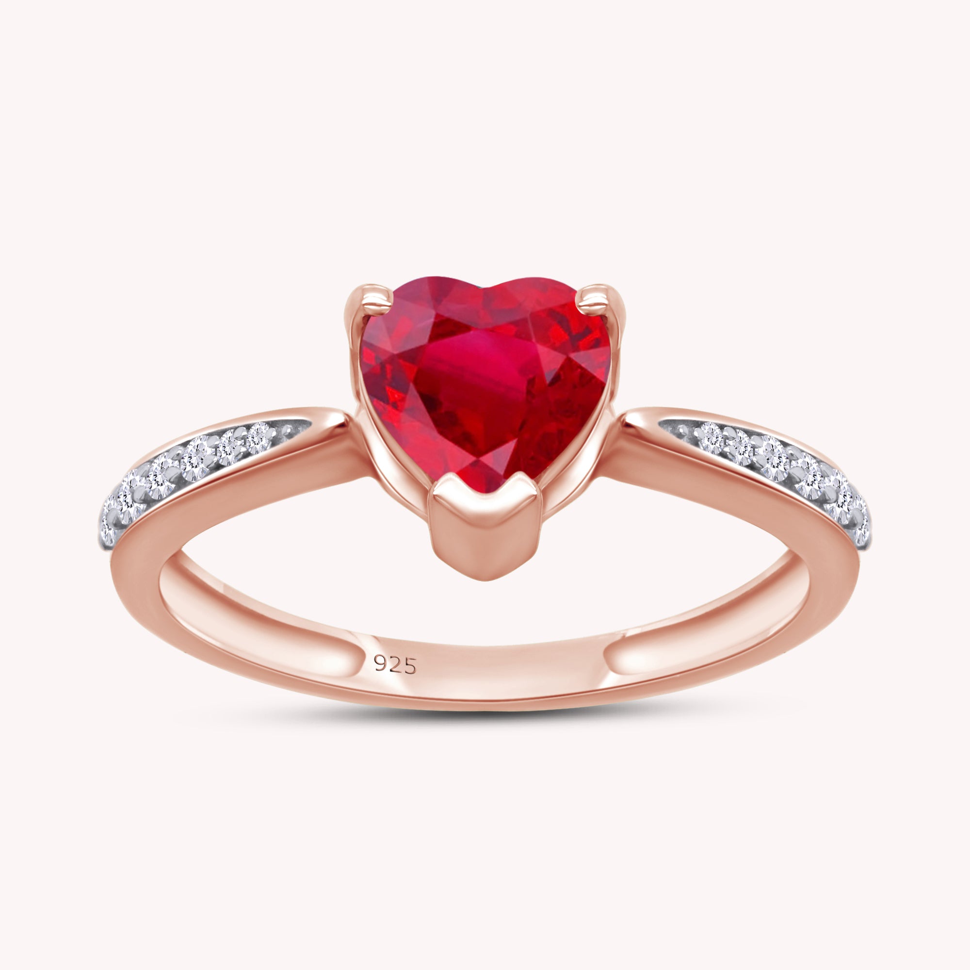 Solitaire Heart Promise Ring for Women