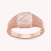 Mens Two Tone Zeus Signet Ring
