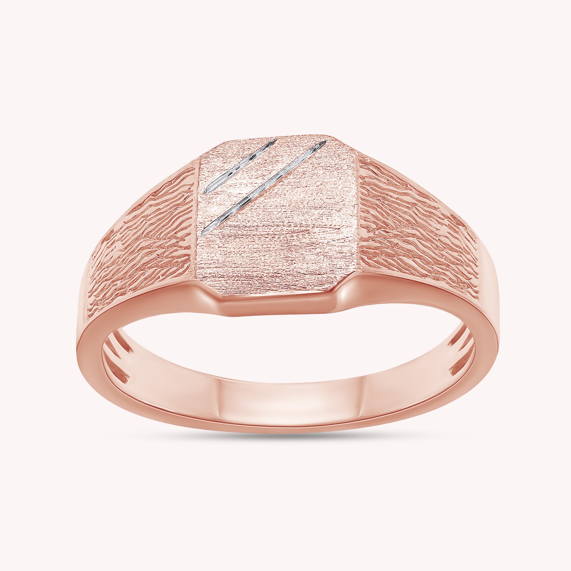 Mens Two Tone Zeus Signet Ring