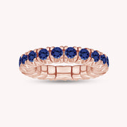 Round Shape Lab Grown Gemstone Stretchable Eternity Engagement Ring for Women