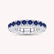 Round Shape Lab Grown Gemstone Stretchable Eternity Engagement Ring for Women