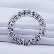 Round Shape Lab Created Moissanite Stretchable Eternity Engagement Ring for Women