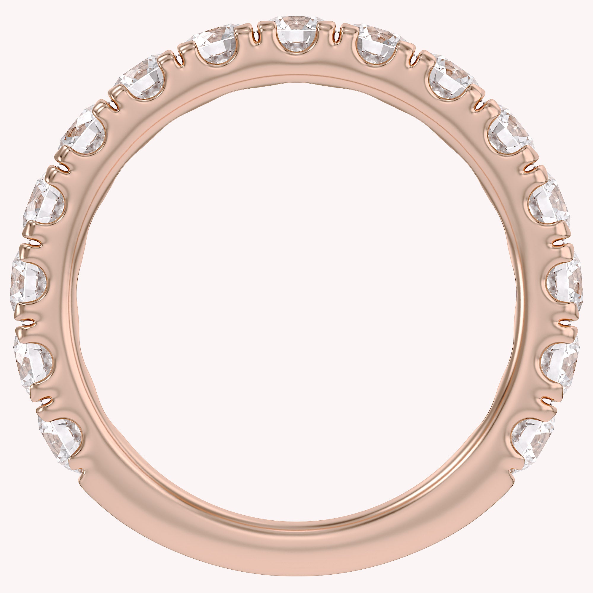 Half Eternity Wedding Band Ring 1.00 Cttw Lab Grown Diamond Sterling Silver, 10K or 14K Solid Gold Jewelry