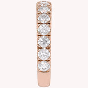 Half Eternity Wedding Band Ring 1.00 Cttw Lab Grown Diamond Sterling Silver, 10K or 14K Solid Gold Jewelry