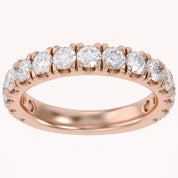 Half Eternity Wedding Band Ring 1.00 Cttw Lab Grown Diamond Sterling Silver, 10K or 14K Solid Gold Jewelry