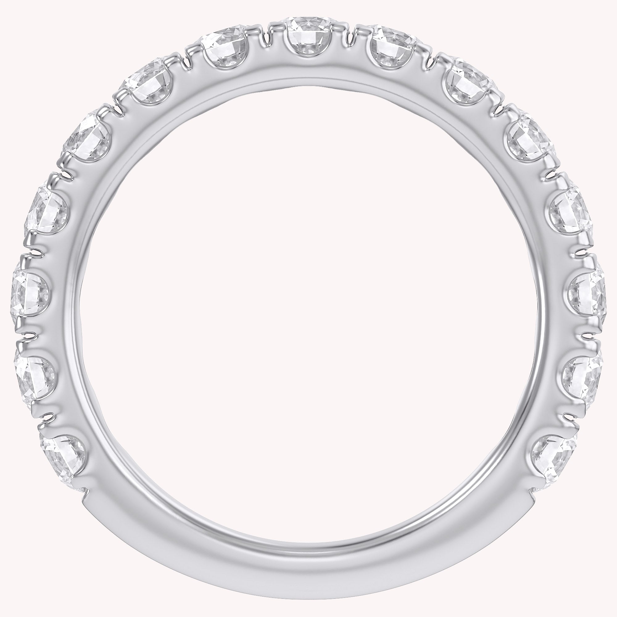 Half Eternity Wedding Band Ring 1.00 Cttw Lab Grown Diamond Sterling Silver, 10K or 14K Solid Gold Jewelry