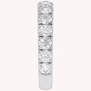 Half Eternity Wedding Band Ring 1.00 Cttw Lab Grown Diamond Sterling Silver, 10K or 14K Solid Gold Jewelry