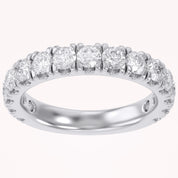 Half Eternity Wedding Band Ring 1.00 Cttw Lab Grown Diamond Sterling Silver, 10K or 14K Solid Gold Jewelry