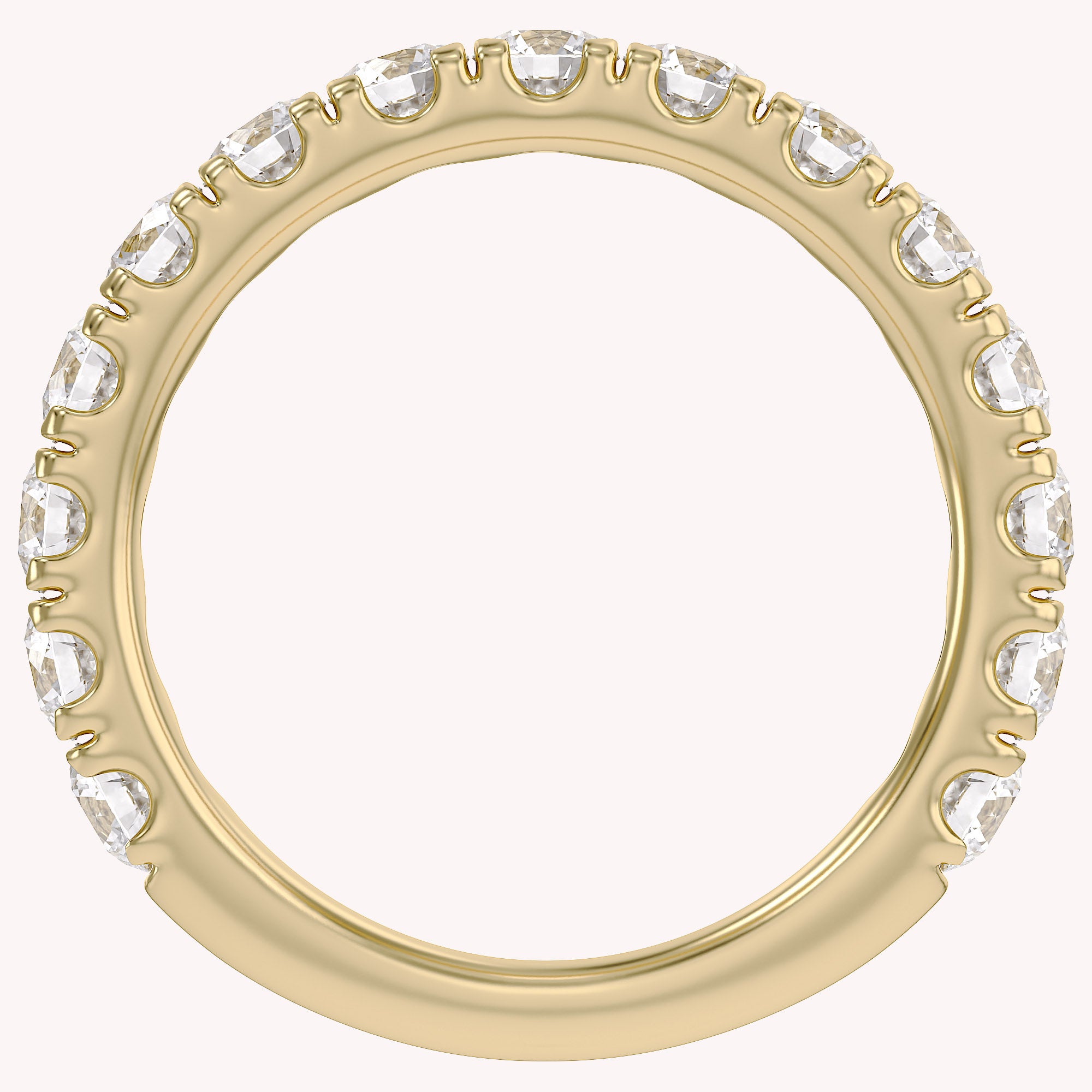 Half Eternity Wedding Band Ring 1.00 Cttw Lab Grown Diamond Sterling Silver, 10K or 14K Solid Gold Jewelry