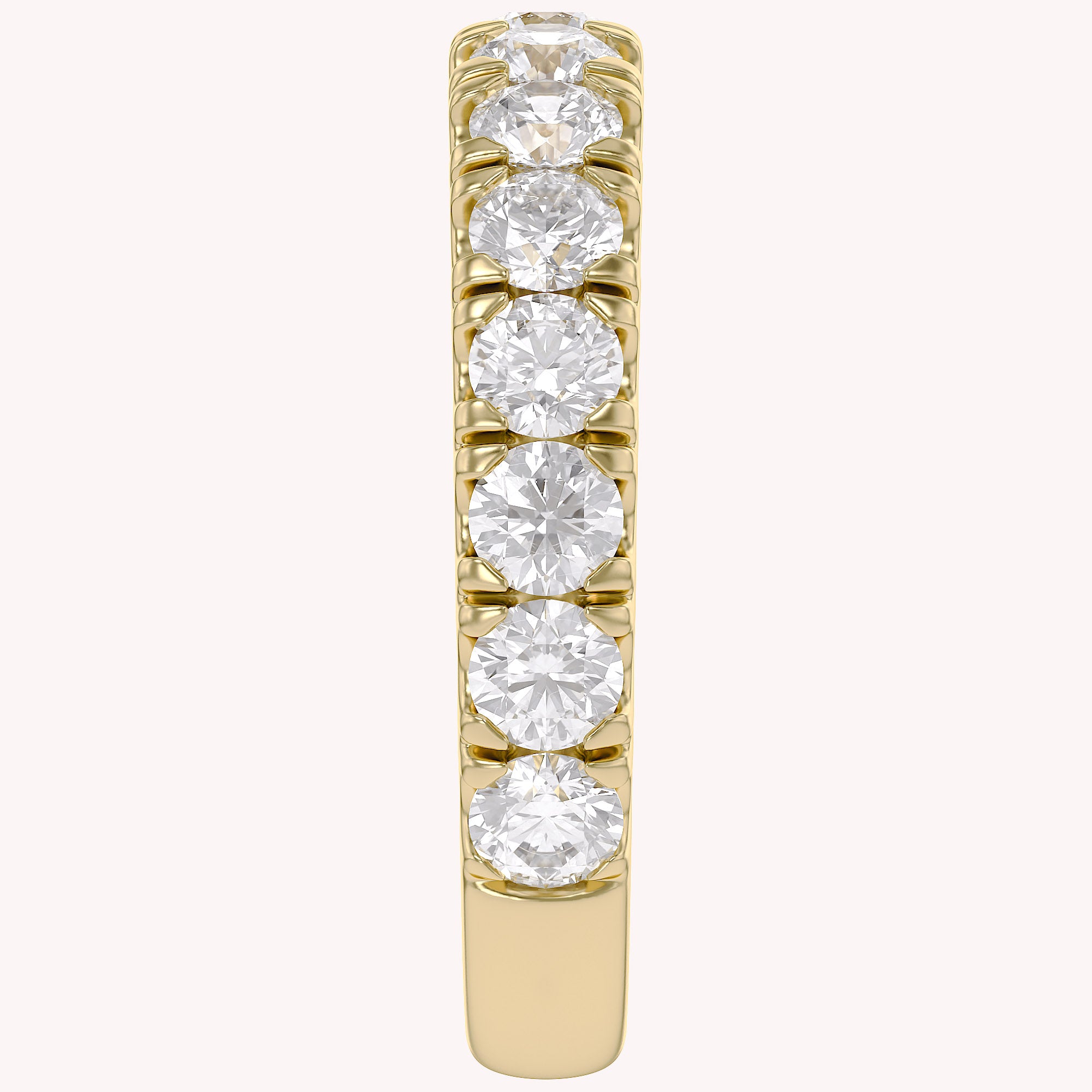 Half Eternity Wedding Band Ring 1.00 Cttw Lab Grown Diamond Sterling Silver, 10K or 14K Solid Gold Jewelry