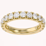Half Eternity Wedding Band Ring 1.00 Cttw Lab Grown Diamond Sterling Silver, 10K or 14K Solid Gold Jewelry