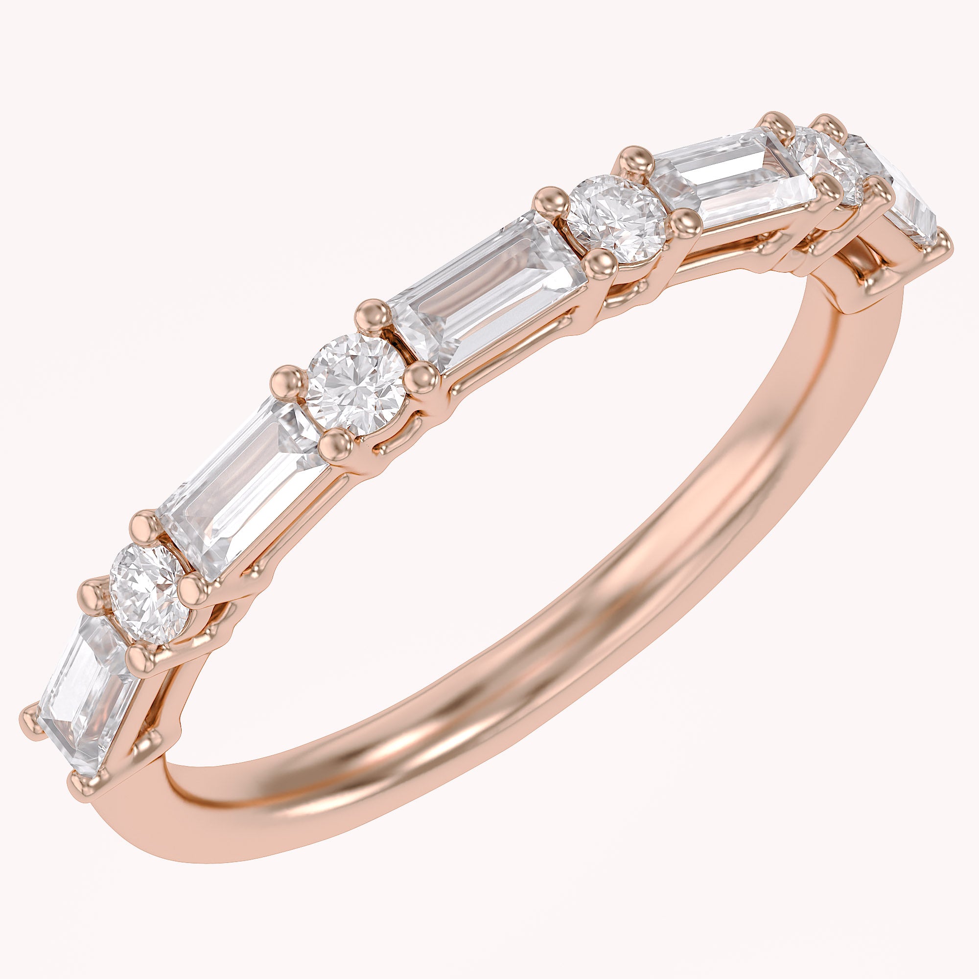 Half Eternity Wedding Band Lab Grown Diamond Ring