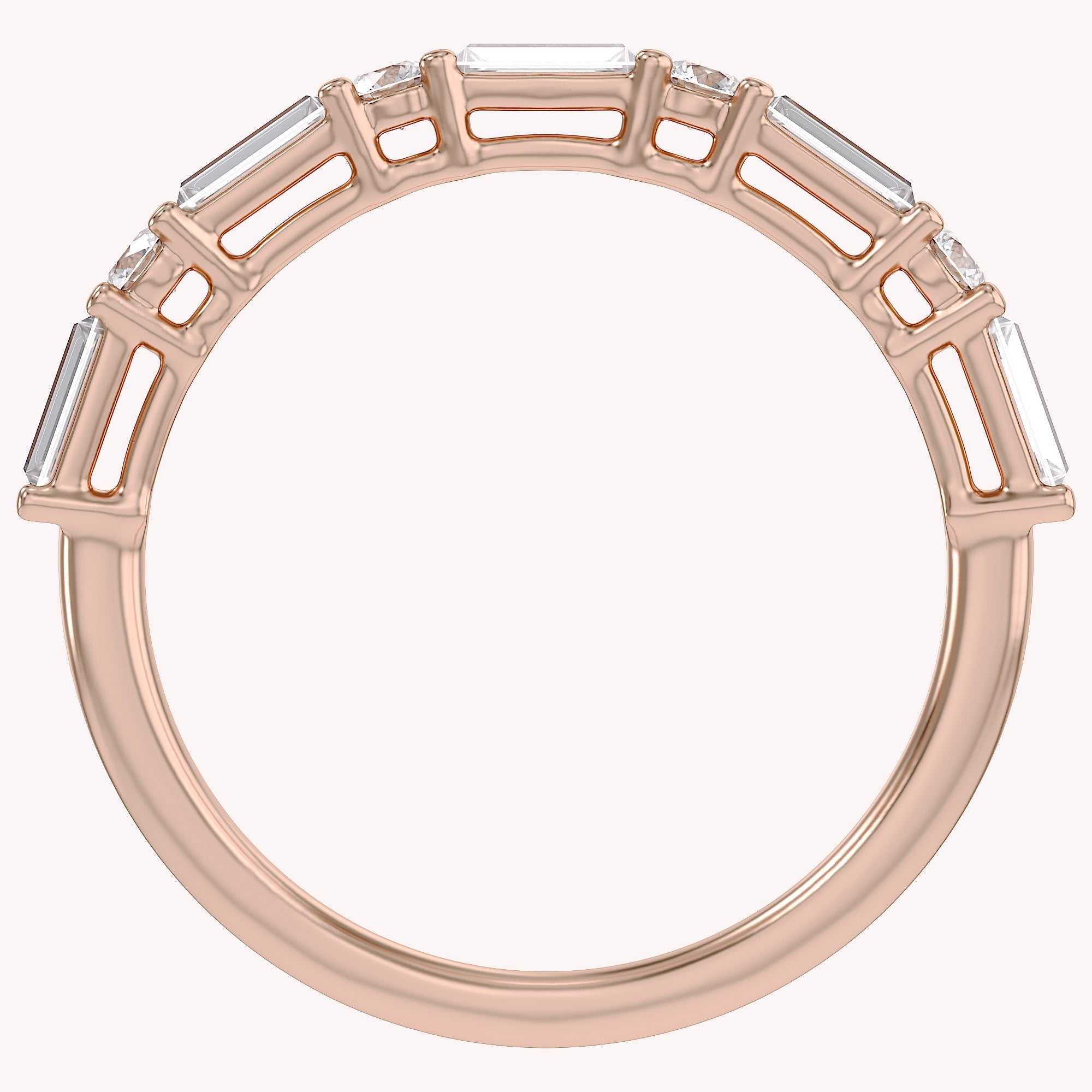 Half Eternity Wedding Band Lab Grown Diamond Ring
