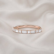 Half Eternity Wedding Band Lab Grown Diamond Ring