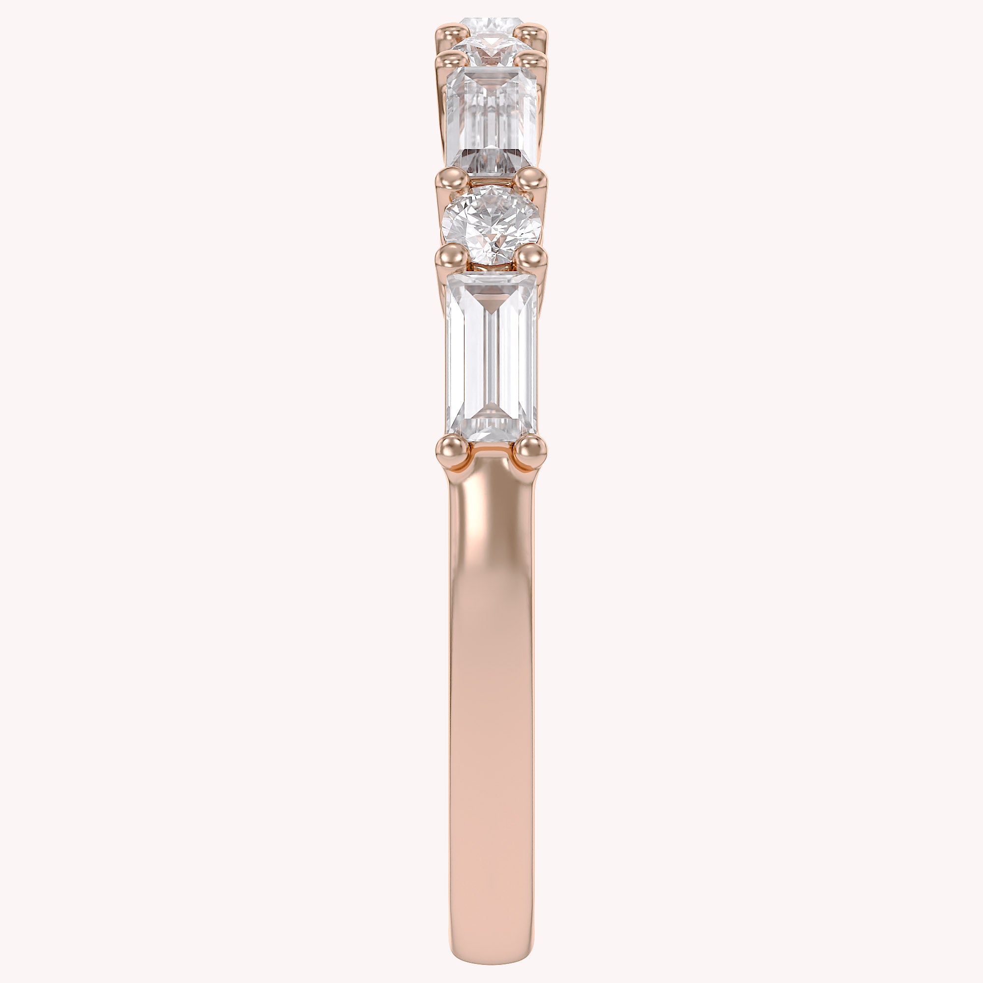 Half Eternity Wedding Band Lab Grown Diamond Ring