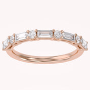 Half Eternity Wedding Band Lab Grown Diamond Ring