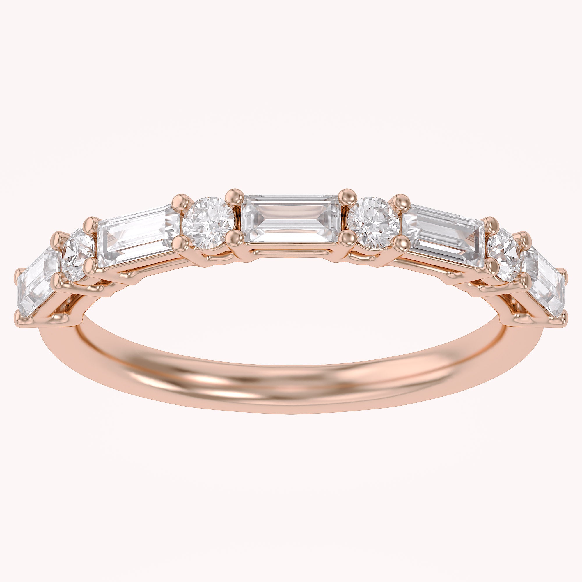 Half Eternity Wedding Band Lab Grown Diamond Ring