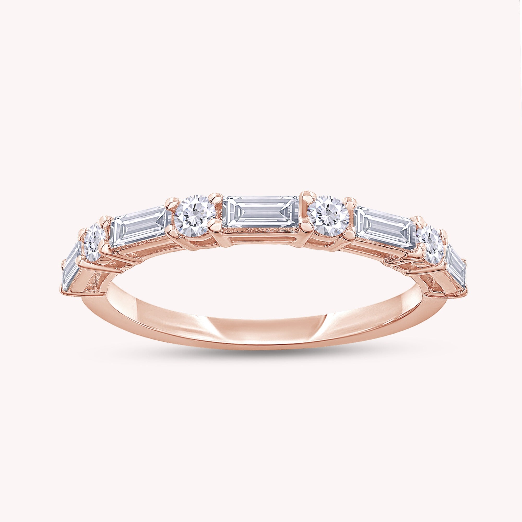 Half Eternity Wedding Band Lab Grown Diamond Ring