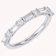 Half Eternity Wedding Band Lab Grown Diamond Ring