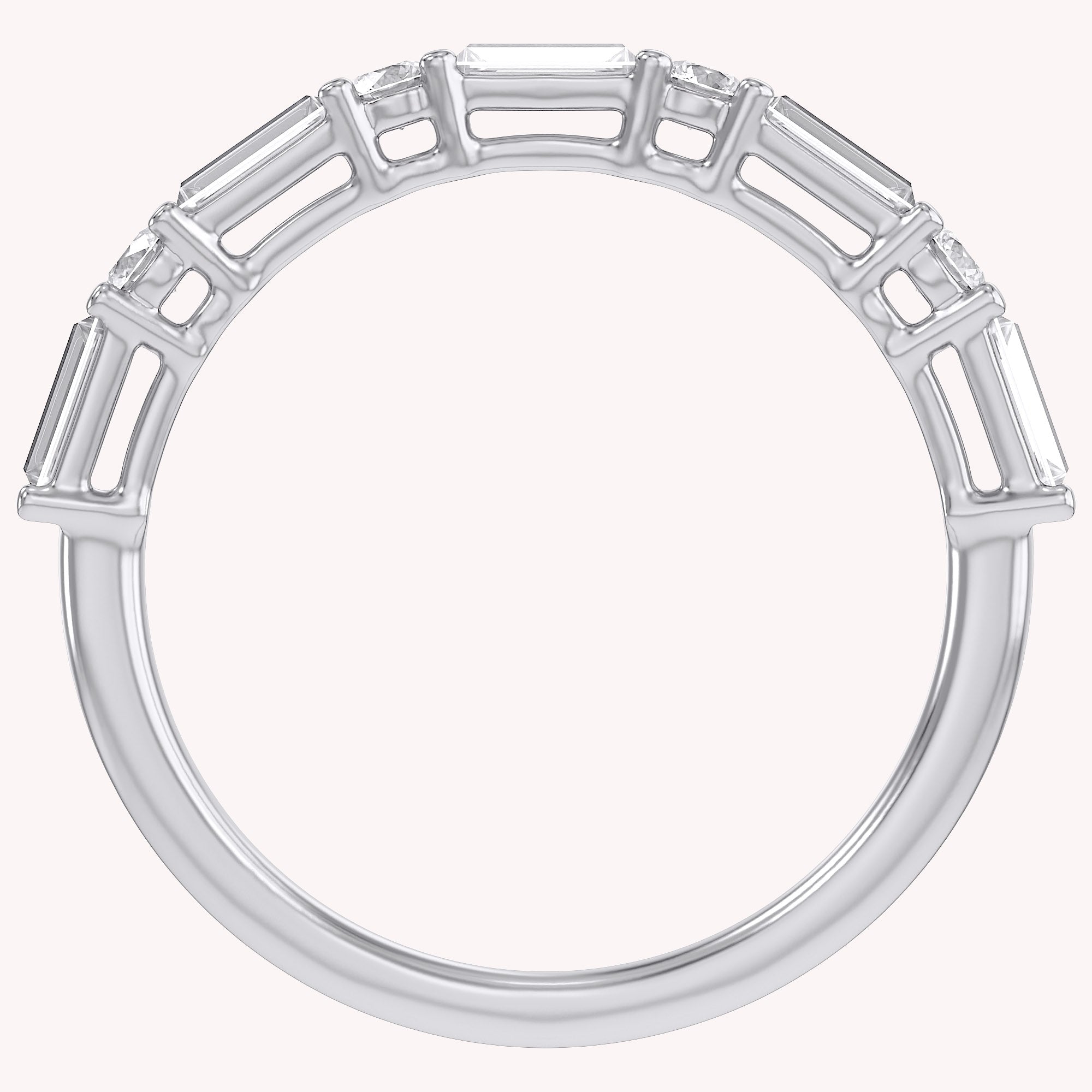 Half Eternity Wedding Band Lab Grown Diamond Ring