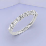 Half Eternity Wedding Band Lab Grown Diamond Ring