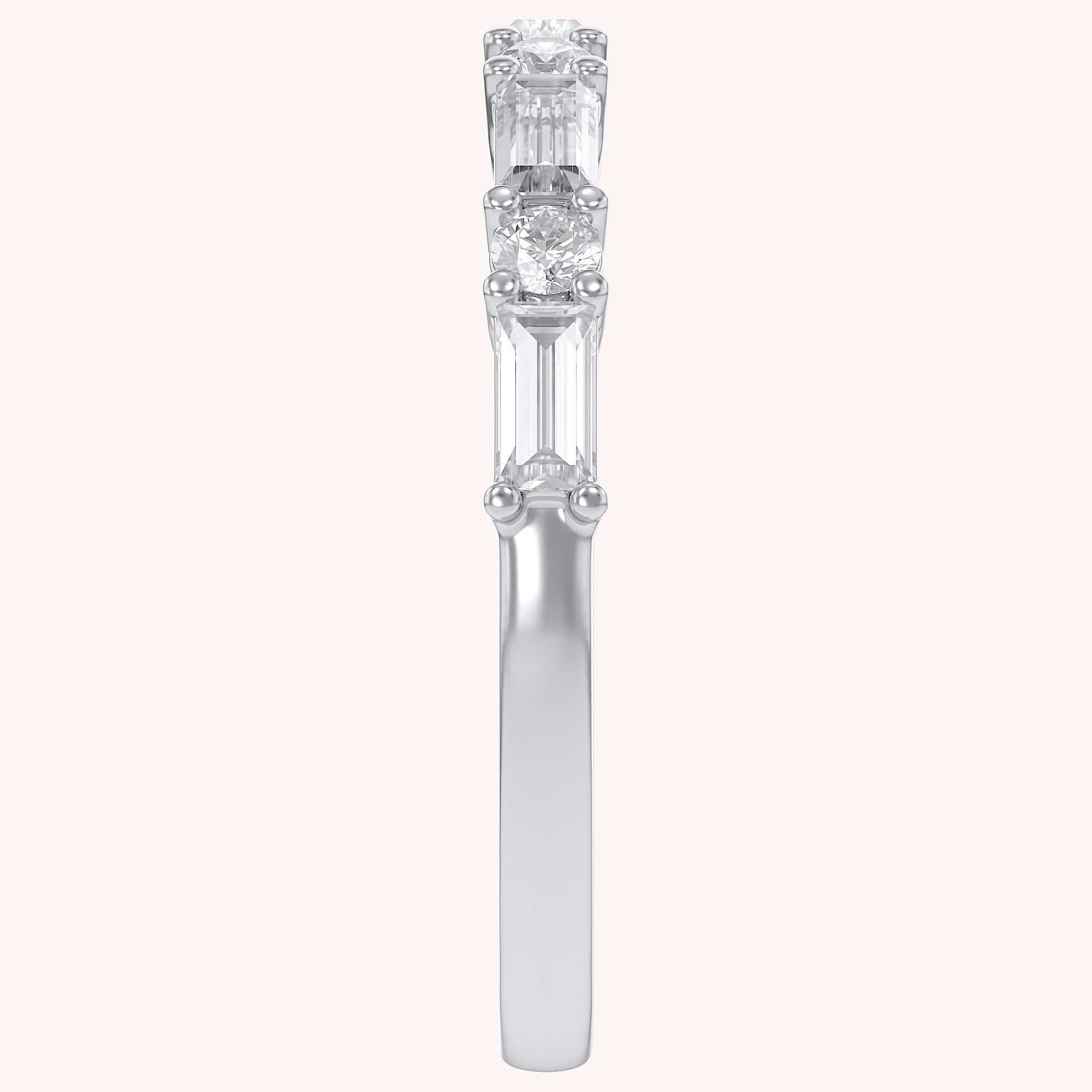 Half Eternity Wedding Band Lab Grown Diamond Ring