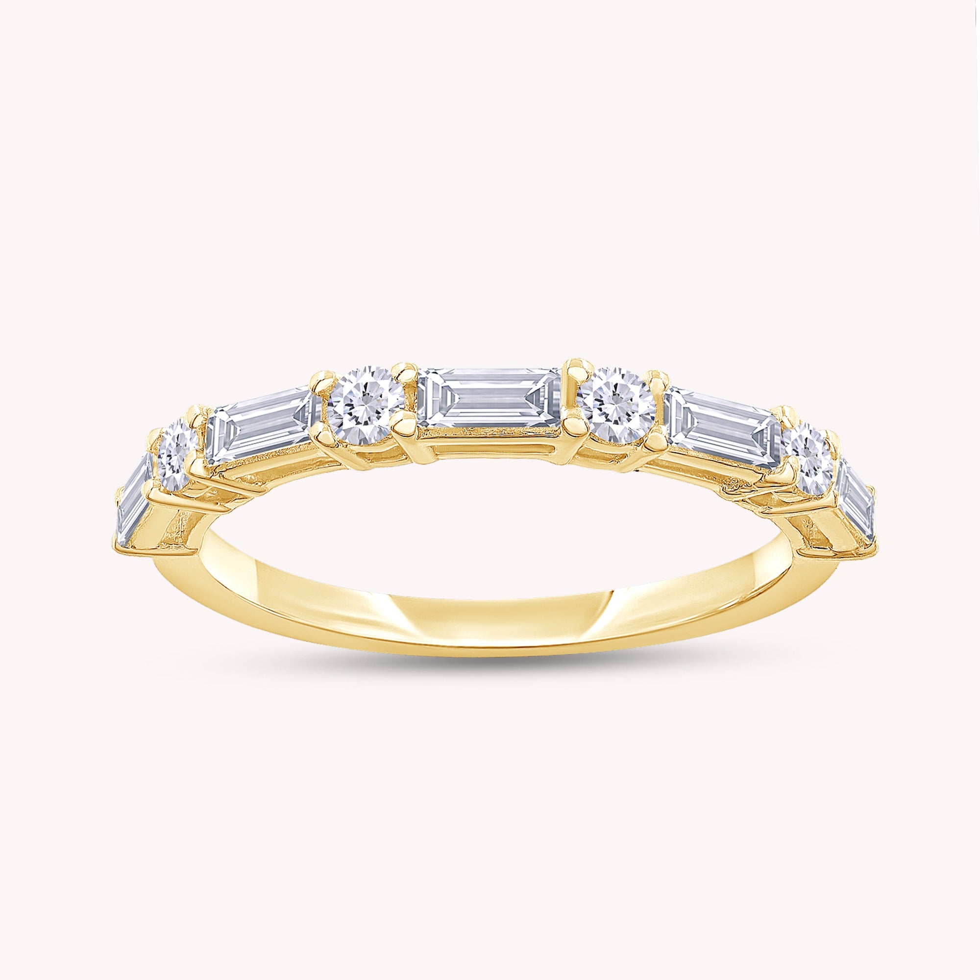 Half Eternity Wedding Band Lab Grown Diamond Ring
