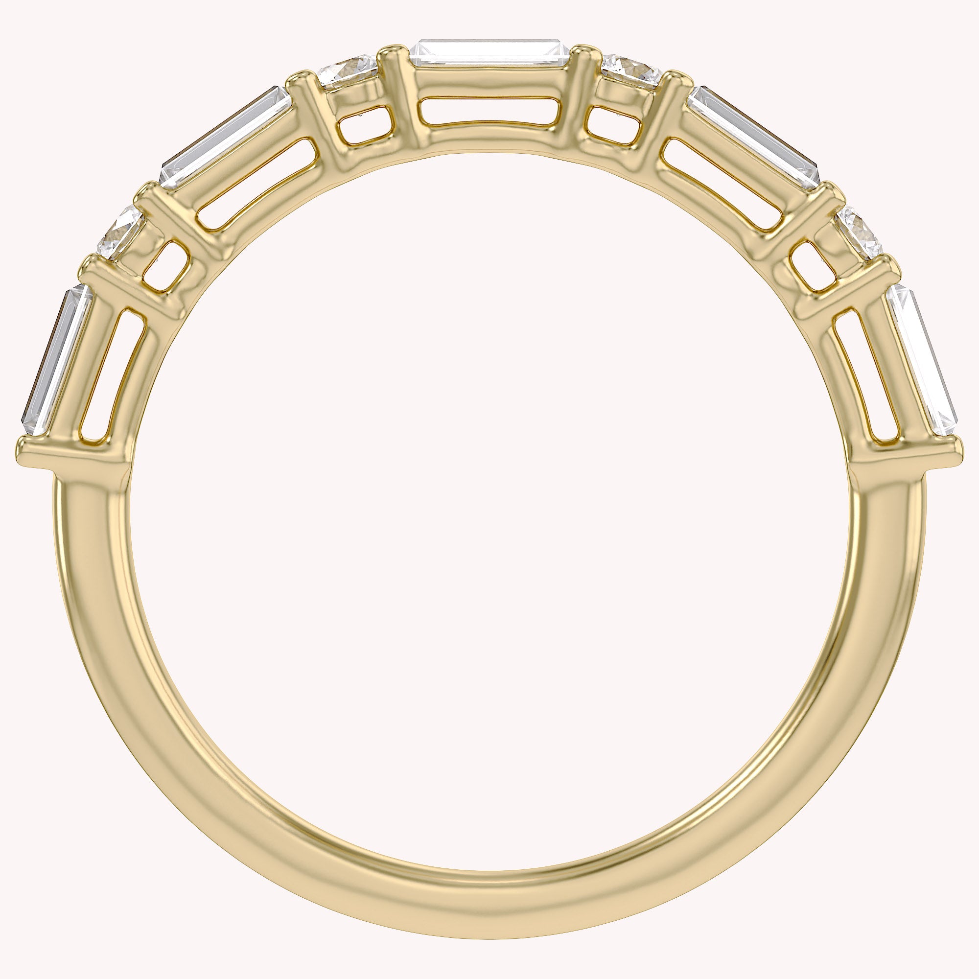 Half Eternity Wedding Band Lab Grown Diamond Ring