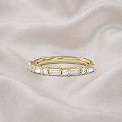 Half Eternity Wedding Band Lab Grown Diamond Ring