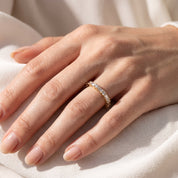 Half Eternity Wedding Band Lab Grown Diamond Ring