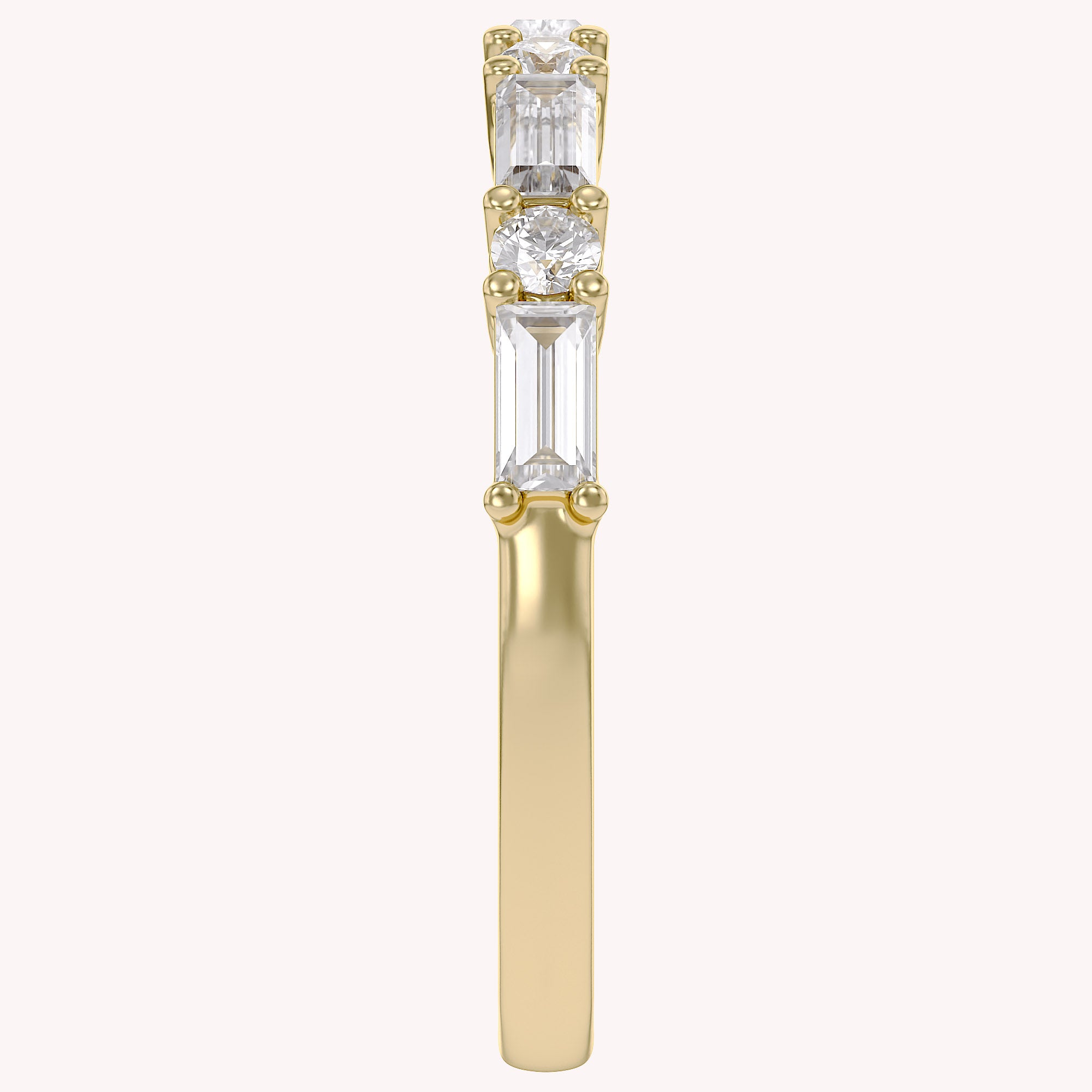 Half Eternity Wedding Band Lab Grown Diamond Ring