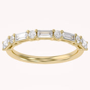 Half Eternity Wedding Band Lab Grown Diamond Ring
