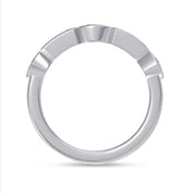 Multi Shape Lab Created Moissanite 2MM Width Half Eternity Ring