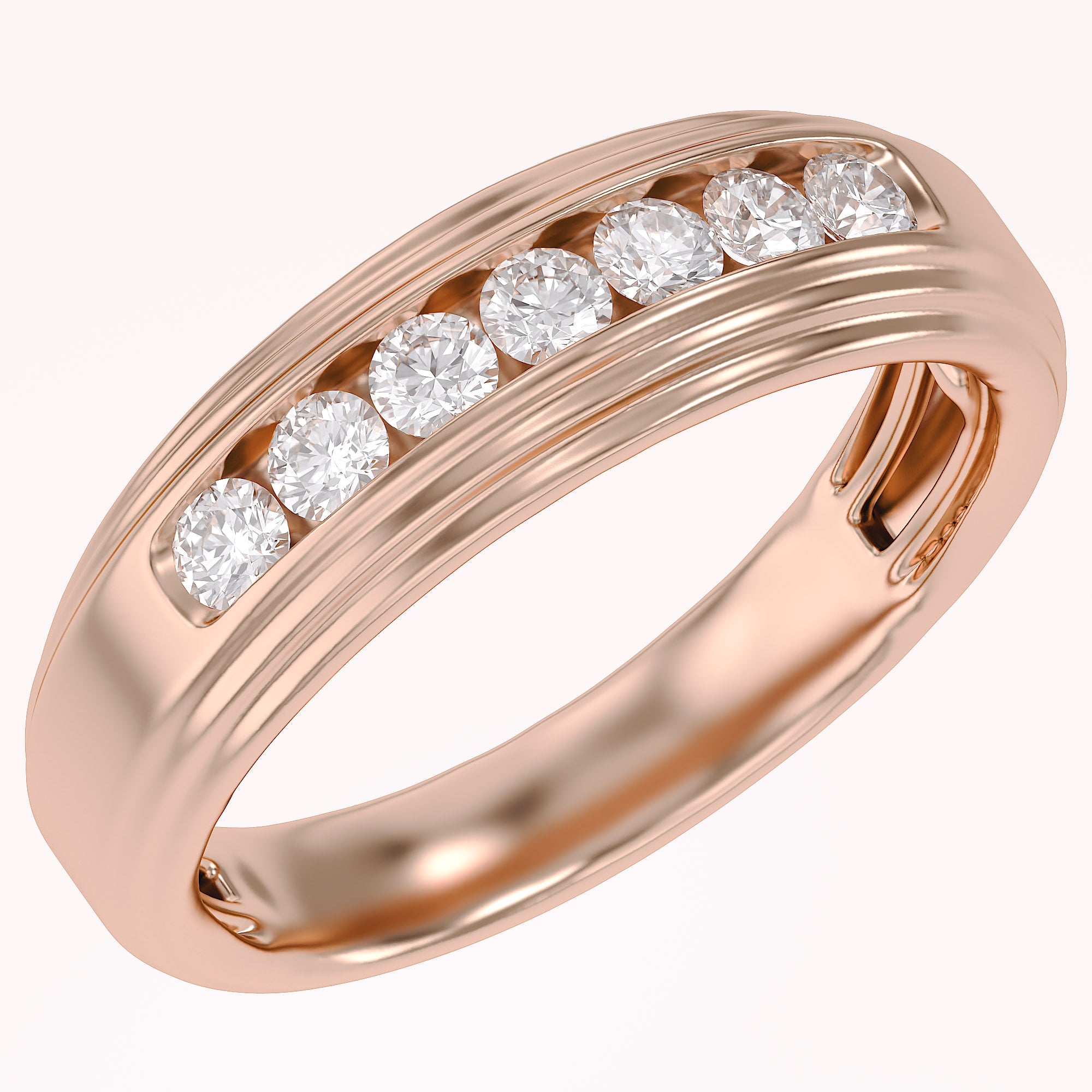 Mens Wedding Band Ring Lab Grown Diamond
