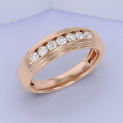 Mens Wedding Band Ring Lab Grown Diamond