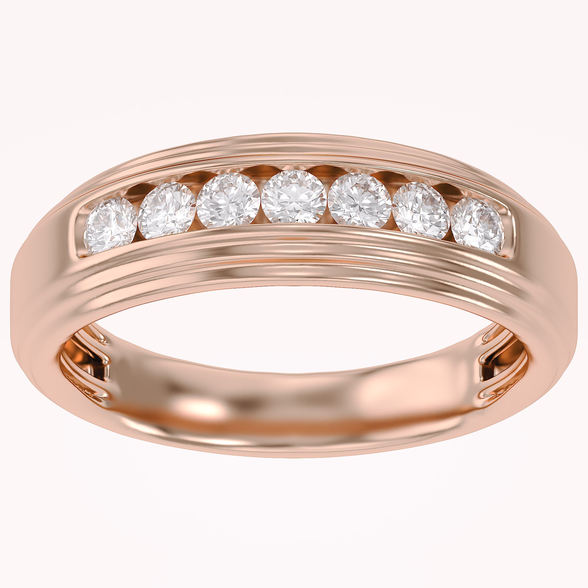 Mens Wedding Band Ring Lab Grown Diamond