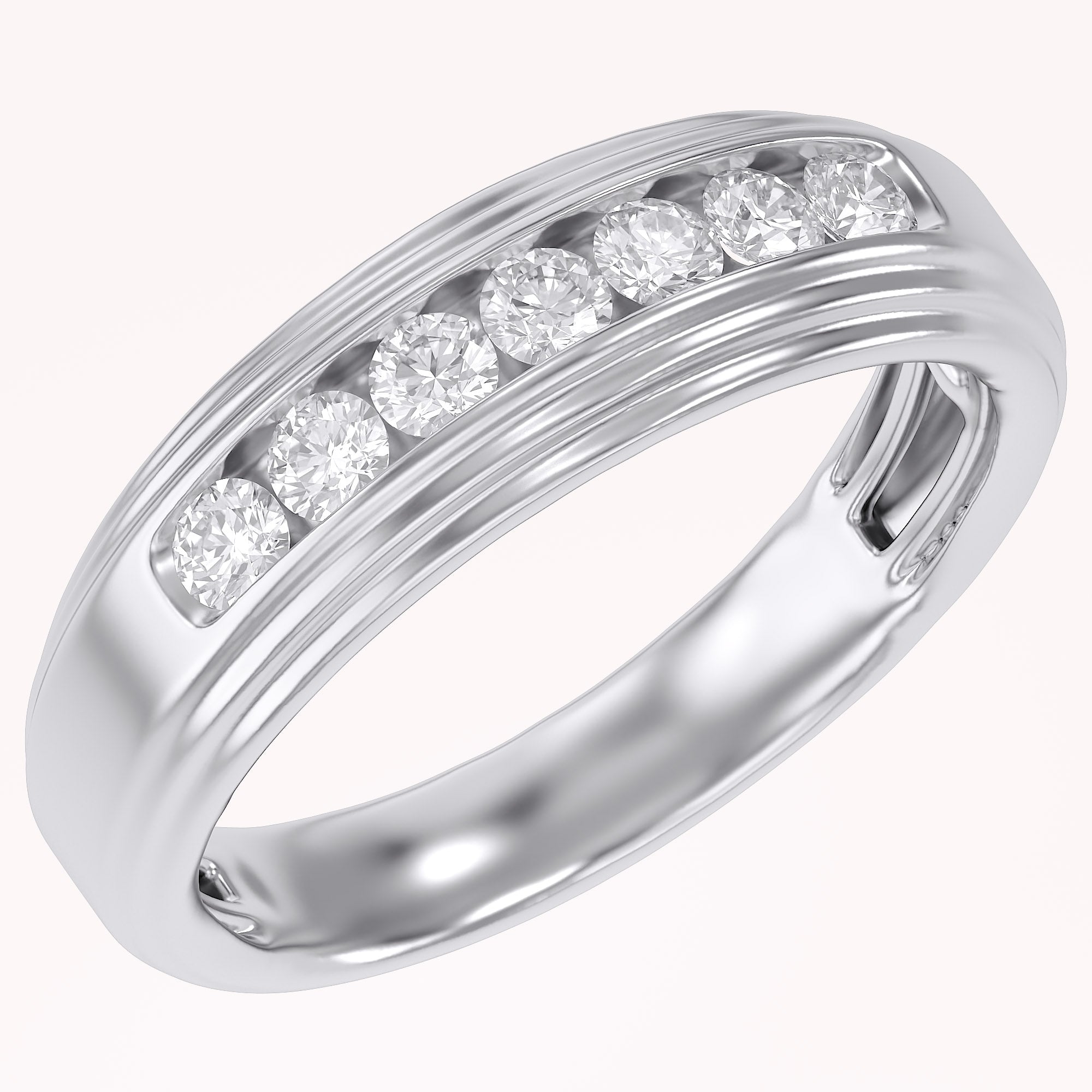 Mens Wedding Band Ring Lab Grown Diamond