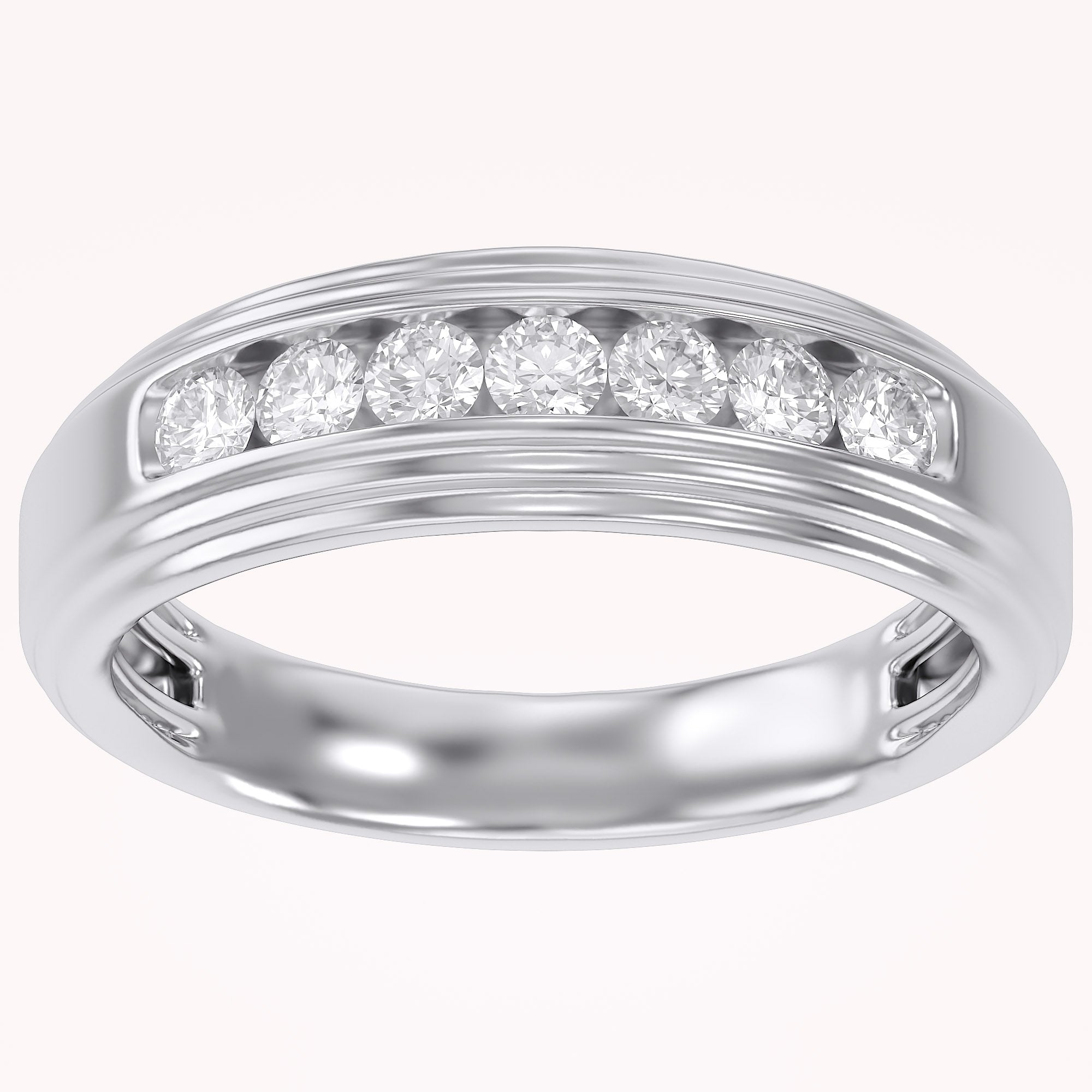 Mens Wedding Band Ring Lab Grown Diamond