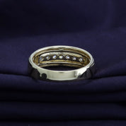 Round Lab Grown Diamond Channel Set 7-Stone Wedding Anniversary Band Ring