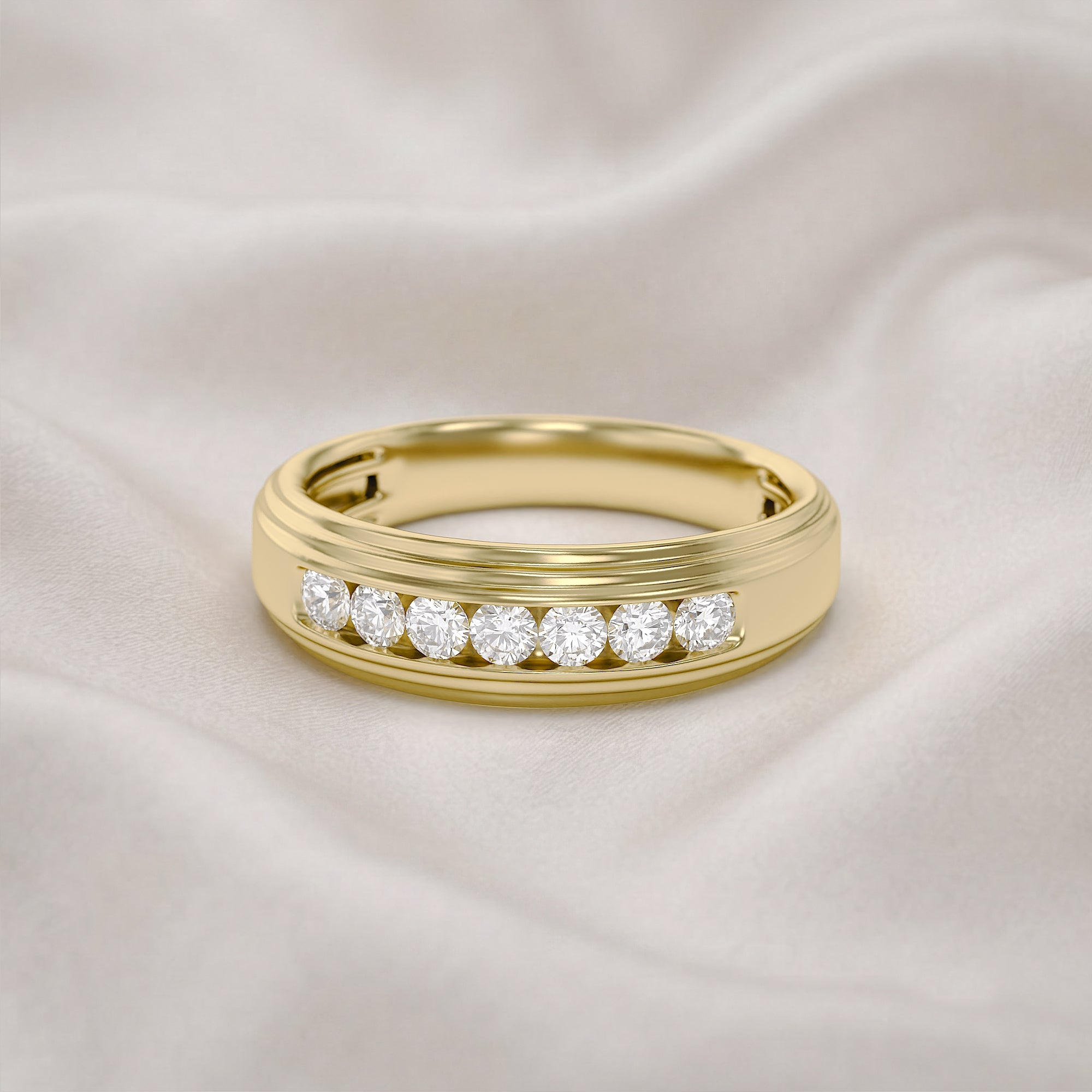 Mens Wedding Band Ring Lab Grown Diamond